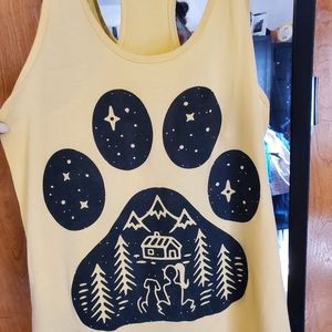 Yellow paw print Piper Lou tank